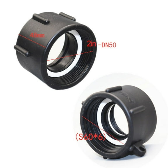 Accessories Adapter Rain Barrel S60x6 Hose Barb Water Tank Watering Equipment 1 Inch Black Garden IBC Container Cap