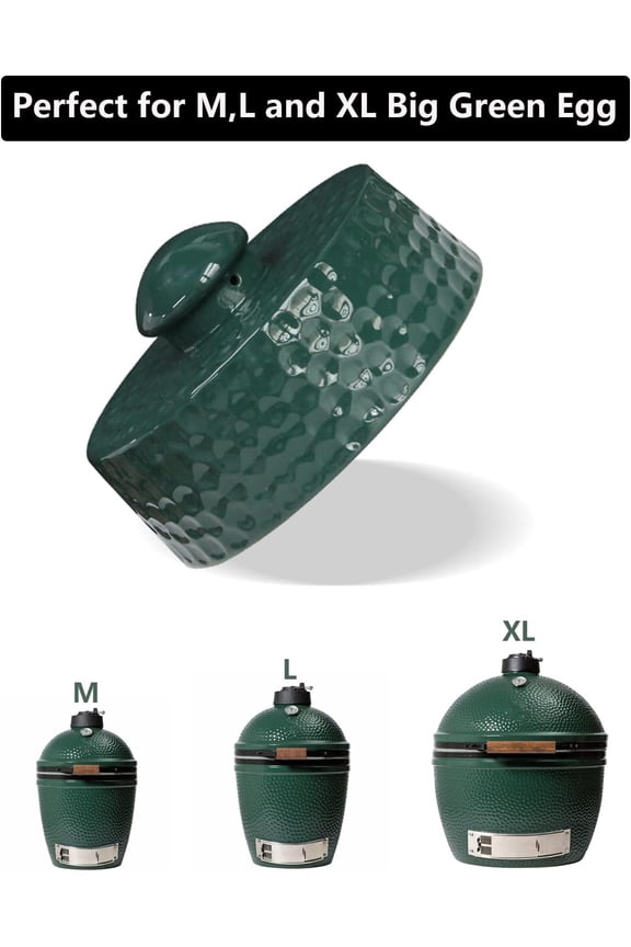 Accessories for Big Green Egg, Top Damper Cap for Big Green Egg Replacement Parts, Ceramic Chimney Cap for Big Green Egg Medium, Large and XLarge Size