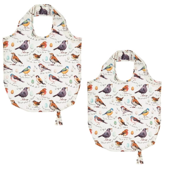 Accessories Bird Song Roll Up Bag Polyester Reusable Tote Grocery 647Bds