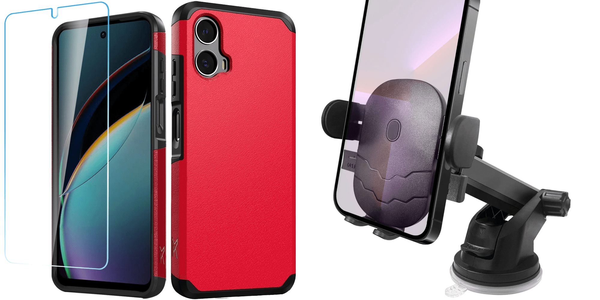 Accessories Bundle for Motorola Moto G Power 5G 2024 Dual Layer Tough