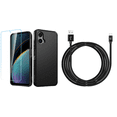 thumbnail image 1 of Accessories Bundle for Motorola Moto G Power 5G 2024: Dual Layer Tough Magnetic Shockproof Cover Case, Tempered Glass Screen Protector, Nylon USB-C to USB-A Cable (10 Feet) - Black, 1 of 8