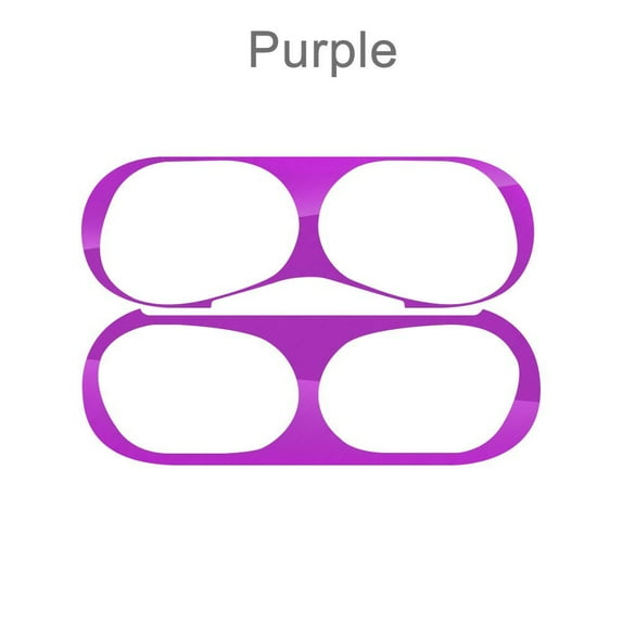 Accessories Dust-proof Skin Protector Electroplate Metal Film Sticker For AirPods Airpod Pro Dust Guard Iron Shavings PURPLE