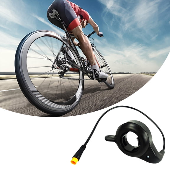 Accessories E- Thumb Throttle with 3-Pin SM Connector for Enhanced Ride Control and Power, 22mm, Black