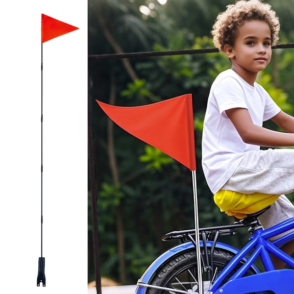 Accessories Flag Triangle Reflective Flag Flag Pole and Small Flag for Outdoor Cycling