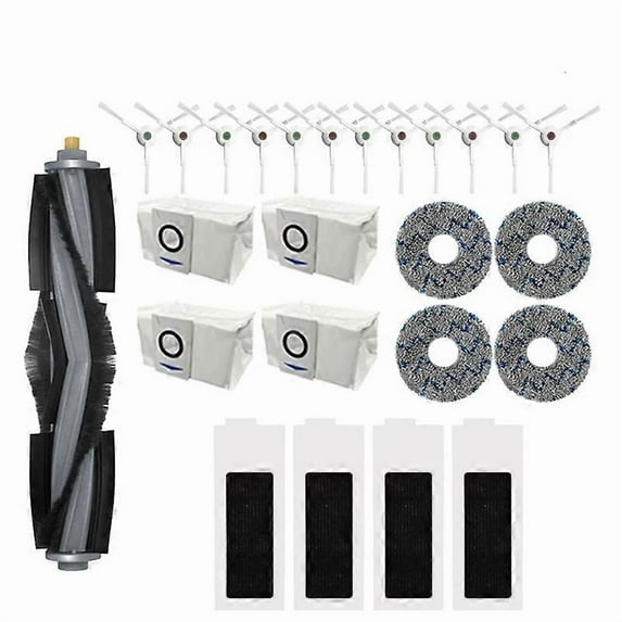 Accessories For Ecovacs Deebot T20 OMNI/T20/T20e/T20 Pro Main Side Brush Mop Cloth HEPA Filter Dust Bag Replacement Spare Parts 25PCS SET 25PCS SET