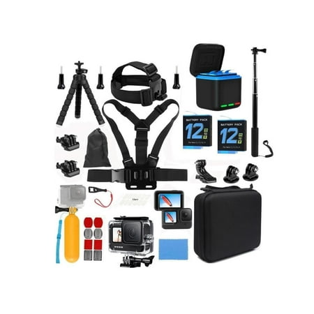 Accessories Kit with Battery and Charger for Gopro Hero 12 11 10 9 Black, Waterproof Case+Selfie Stick+Tripod+2 Battery+3-Channel Charger Station for Go pro 12 11 10 9