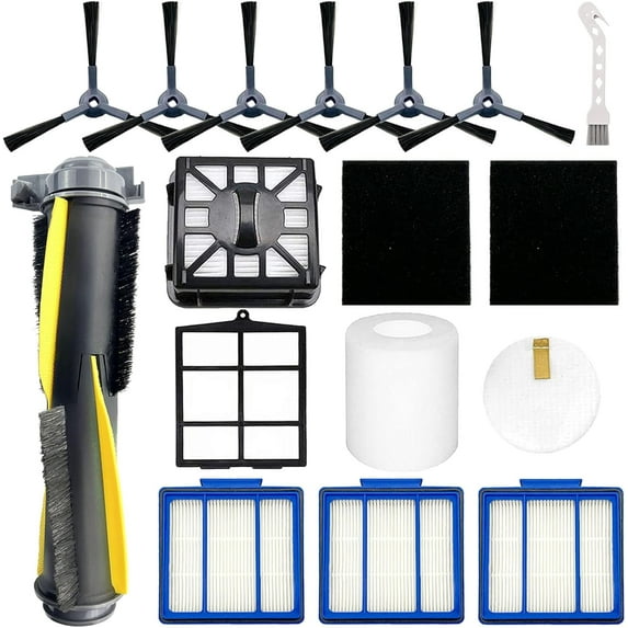 Accessories Kit for Shark IQ RV1001AE AV911S EZ AV1010AE RV1000 RV1001 AV970 AV993 AV1002AE,1 Main Brush,3 Filter,6 Side Brushes,1 Pre Filter,1 Filter&1 Pre-Motor Foam&Felt Filter
