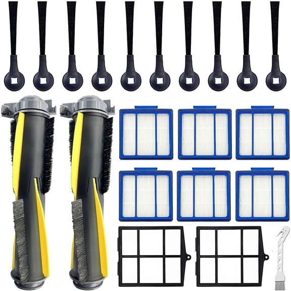 Accessories Kit for Shark IQ RV1001AE, Shark AV911S EZ, AV1010AE RV1000 RV1001 AV970 AV993 AV1002AE UR1000SR UR1005AE Robot Vacuum Cleaner,2 Main Brush,6 Filters,10 Side Brushes,2 Pre Filter