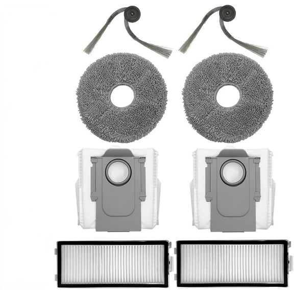 Accessories Kits for Roborock Saros Z70 Robot Vacuum Cleaner Replacement Parts, 2 HEPA Filter 2 Mop Cloths 2 Dust Bag 2 Side Brush