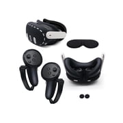Accessories for Meta Quest 3, 5 in 1 Silicone Protective Case Set for Oculus Quest 3, VR Protective Case Set, Controller Grip Cover, VR Shell Cover, Face Cover,Joystick Caps and More