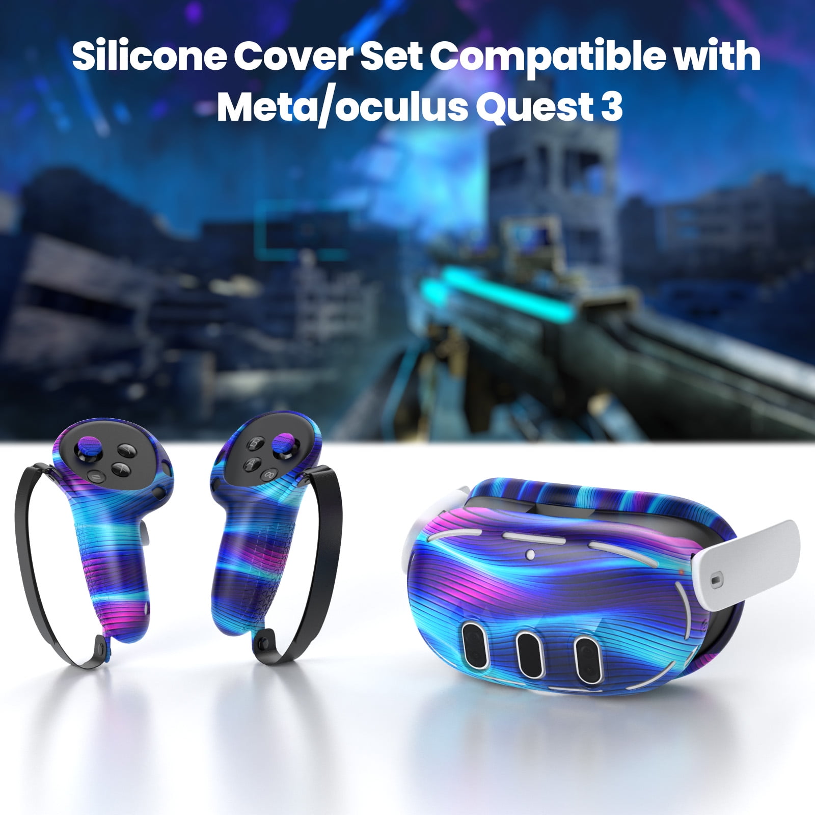 JMIANeodark Heat Dissipation Silicone Cover Sets for Meta/Oculus Quest 3, 15 Count
