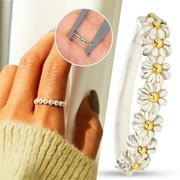 Accessories Must-Have！ under to $5，Niahfd Small Daisy Ring Two-Color Flower Creative and Simple Love From Mom From Mom's Love Yellow 10