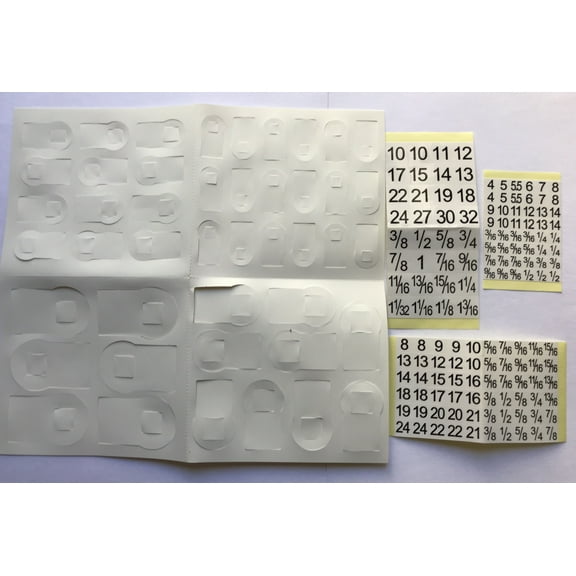 Accessories for Organizer Genie™ Pegboards | Securely Holds Sockets in Place | Keep Your Tool Box Organized | Unique Gift Item , Tags to Label Sockets (SAE / Metric, Socket Size)