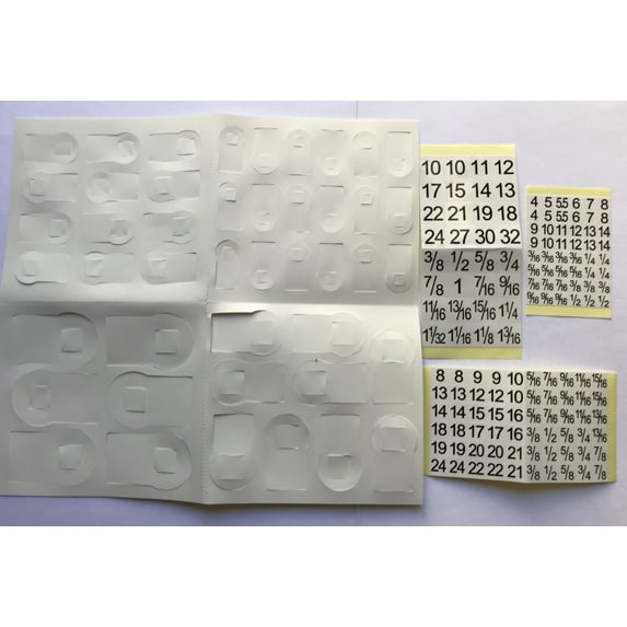 Accessories for Organizer Genie™ Pegboards | Securely Holds Sockets in Place | Keep Your Tool Box Organized | Unique Gift Item , Tags to Label Sockets (SAE / Metric, Socket Size)