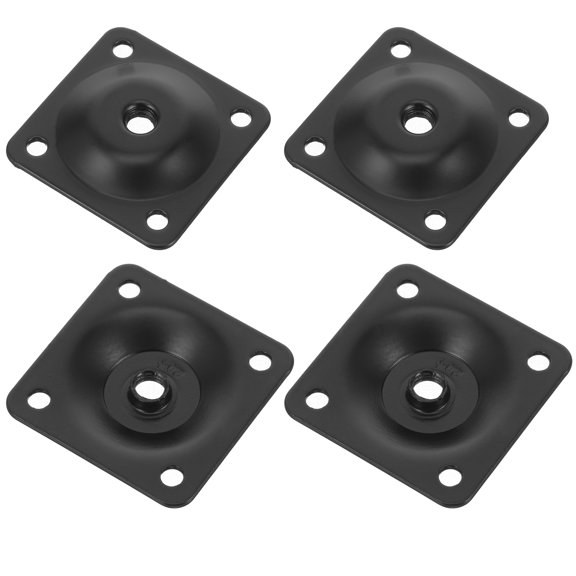 STRANDCHIC Heavy Duty Iron Furniture Leg Attachment Plates for Secure Table Leg Fixing - 1 Set Support Hardware