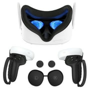 Accessories Set Fit for Oculus Quest 2, EEEkit 6-in-1 Silicone Face Cover Set for Oculus/Meta Quest 2 VR Headset with Touch Controller Protective Grip Cover, Protective Lens Cover, Thumbstick Covers