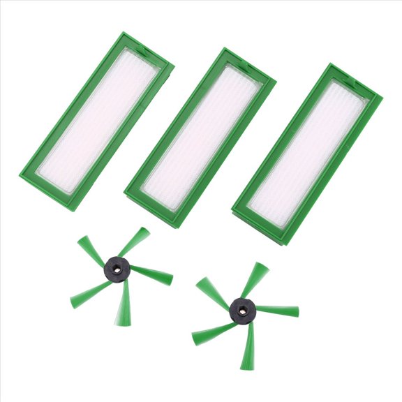 Accessories Set for Kobold VR200 & VR300 Vacuum Robots - 3X HEPA Filters 2X Side Brushes