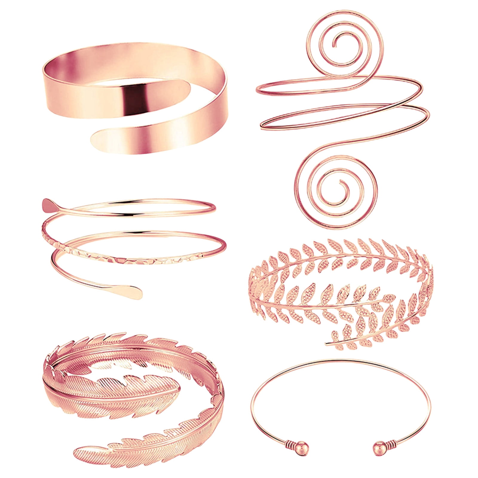 Accessories Simple Metal Armband Set Female European American Leaf