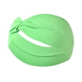 thumbnail image 1 of Accessories Solid Twist Turband Headwrap Hair Band for Women #03Fluorescent Green, 1 of 3