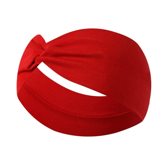 Accessories Solid Twist Turband Headwrap Hair Band for Women #03Red
