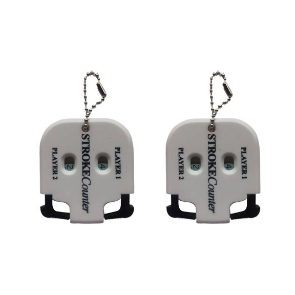 Accessories Stroke Counter 2-Pack Dual Player Clicker Score Keeper, Compact PP Plastic No-Battery Shot Counter Bag or Belt Clip