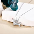 thumbnail image 1 of Accessories Two-color Cute Sausage Dog Heart Necklace, 1 of 2