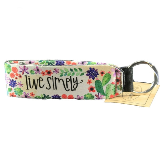 Accessories Wristlet Keychain Fabric Flowers Inspirations 78911 Simply