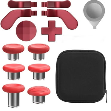 Accessories for Xbox One Elite Series 2 Controller(Model 1797),Metal Thumbsticks Replacement Parts Kits Compatible with Xbox Elite Wireless Controller Series 2 Core(Red)