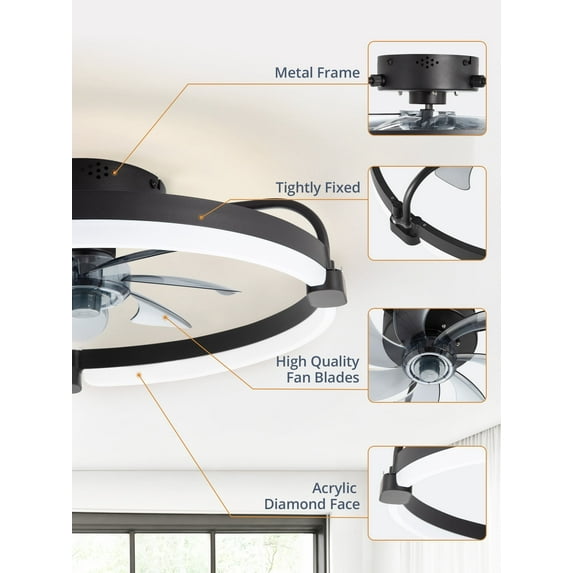 Accessories for Zardon 65in Ceiling Fans with Light and Remote Control , Flush Mount Ceiling Fans