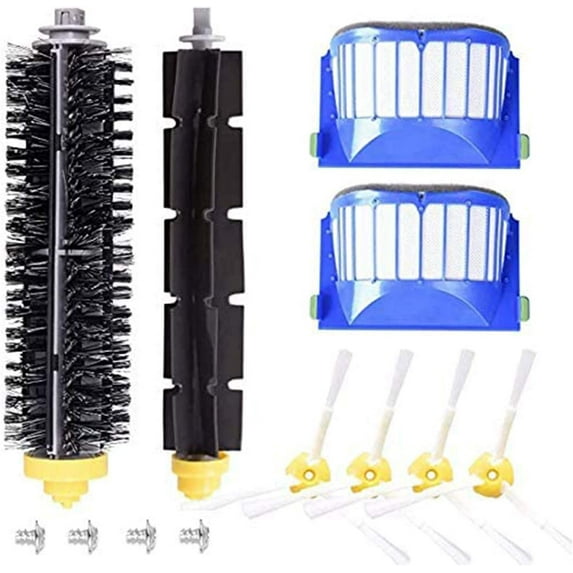 Accessories are suitable for iRobot roomba 600 610 620 630 645 650 655 660 680 500 series model 595 replacement kit supplement irobot parts kit filter side brush brush brush rush flexible brush.