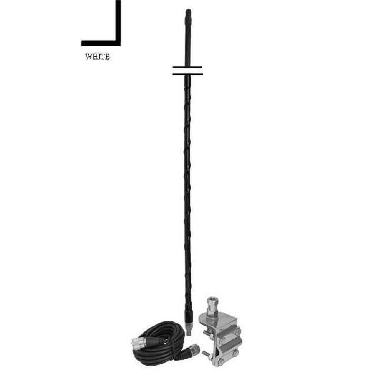 Accessories unlimited 2 ft. Mirror Mount CB Antenna Kit White