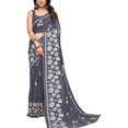 thumbnail image 1 of Accessorize Kingdom Floral Printed Georgette Saree with Blouse, 1 of 4
