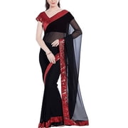 Accessorize Kingdom Saree For Womens Georgette Saree with Un Stitched Blouse Piece,Free Size