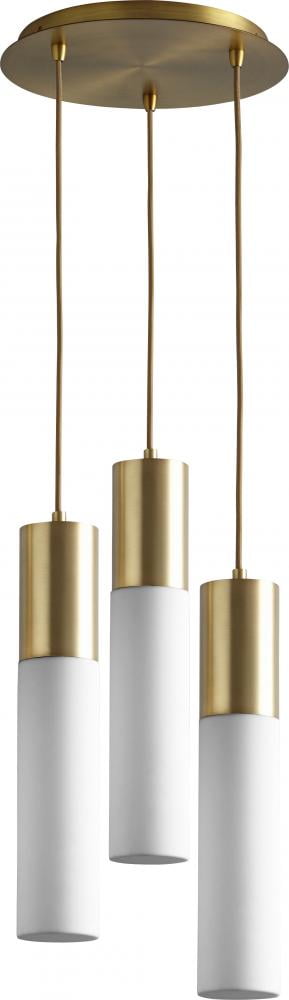 Signature Aged Brass 13" Multi Pendant Canopy Kit