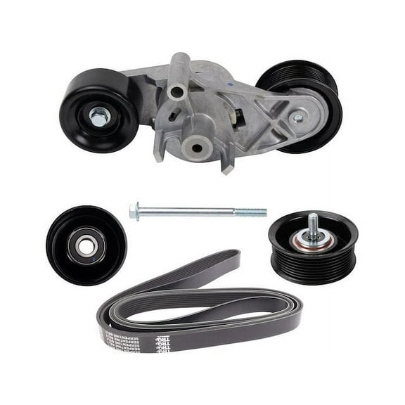 Accessory Belt Tensioner Kit 4 Piece - Compatible with 2004 - 2007 Ford F-450 Super Duty 6.0L V8 2005 2006