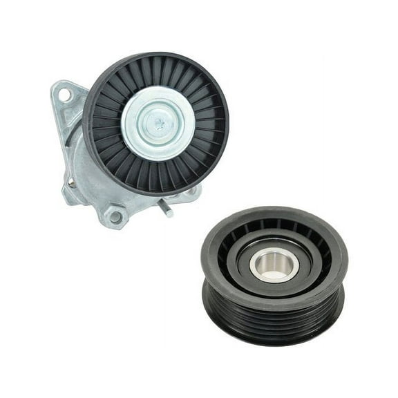 Accessory Belt Tensioner and Idler Pulley Kit 2 Piece - Compatible with 1999 - 2006 Mercedes-Benz CL500 2000 2001 2002 2003 2004 2005