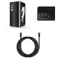 thumbnail image 1 of Accessory Bundle for Galaxy Z Fold 4: Slim Snap-On Case (Grey Carbon Fiber), Rear Camera Glass Protector, Nylon Braided USB-C to USB-C Cable (4 Feet), 1 of 8