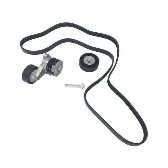Accessory Drive Belt Kit with Tensioner - Compatible with 2007 - 2013 BMW 328i 3.0L 6-Cylinder 2008 2009 2010 2011 2012
