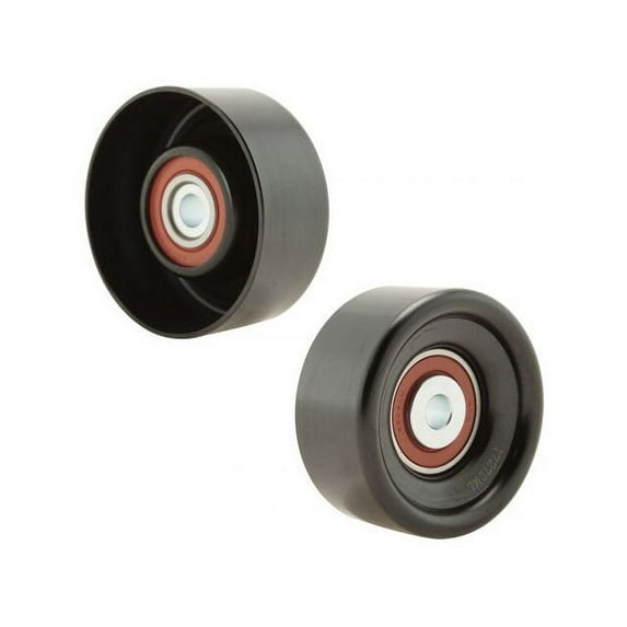 Accessory Drive Belt Pulley 2 Piece Set - Compatible with 1988 - 1995 Chevy C1500 1989 1990 1991 1992 1993 1994