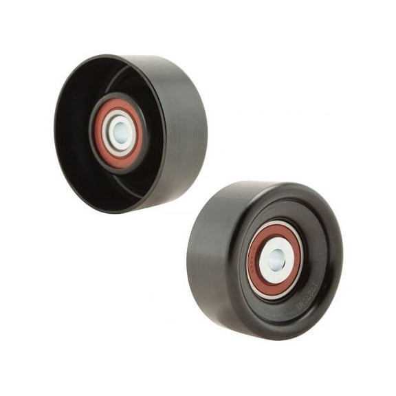 Accessory Drive Belt Pulley 2 Piece Set - Compatible with 2002 - 2009 Ford Explorer 2003 2004 2005 2006 2007 2008