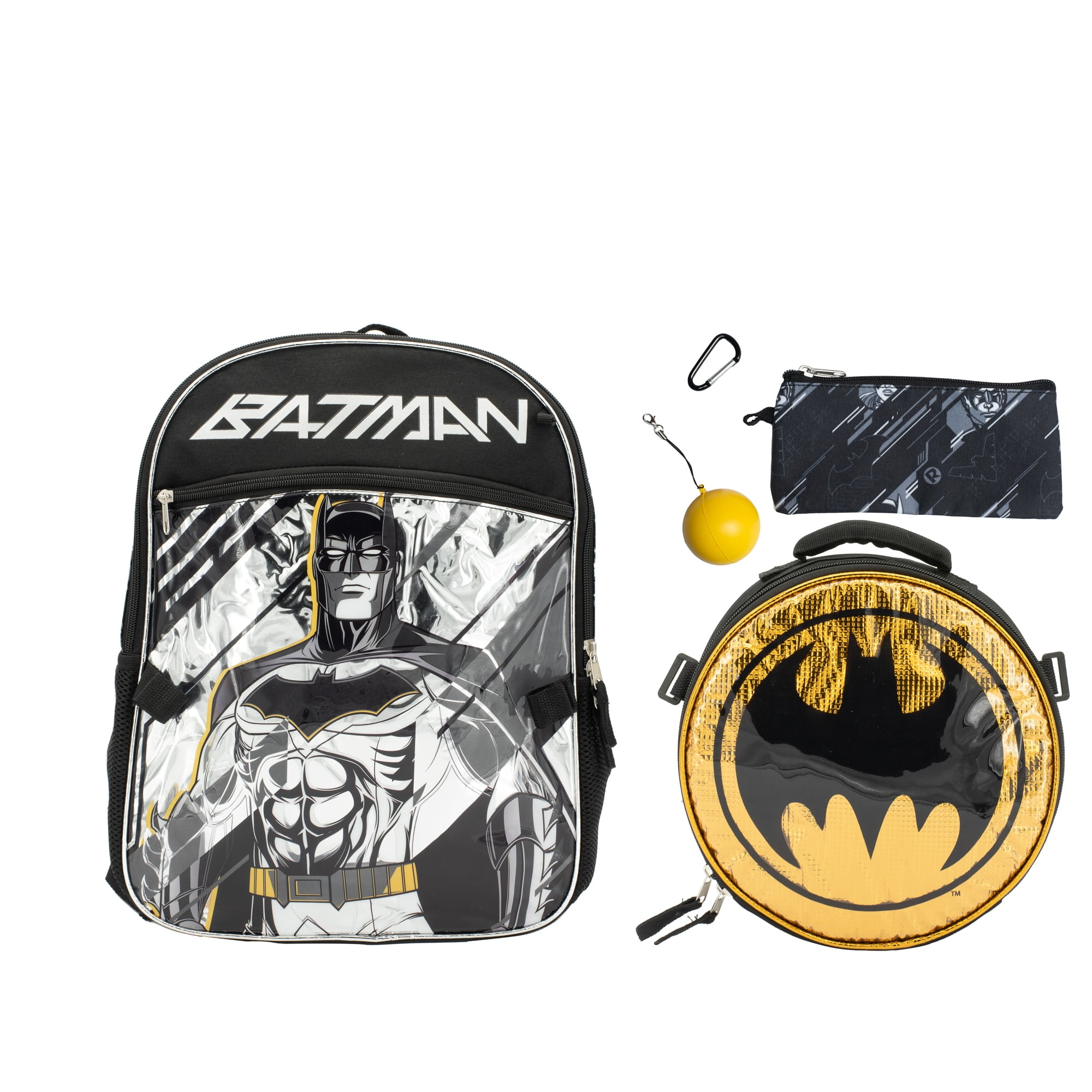 Accessory Innovations 5 Piece Kids Licensed Backpack Set Batman