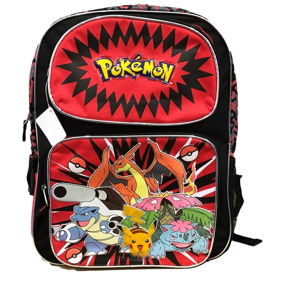 Accessory Innovations Child Unisex Backpack Pokemon Large 16 Inch Red Full Group