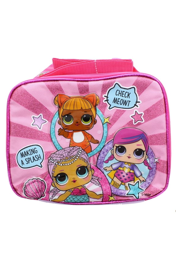 LOL Surprise! Showtime Insulated Pink Lunch Tote w/ Shoulder Strap