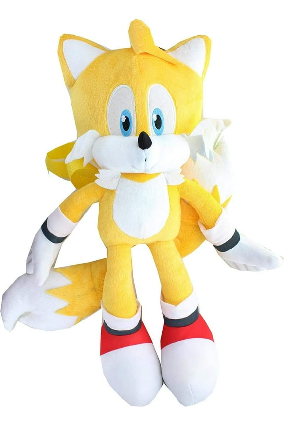 Sonic The Hedgehog Tails 17 Inch Plush Backpack
