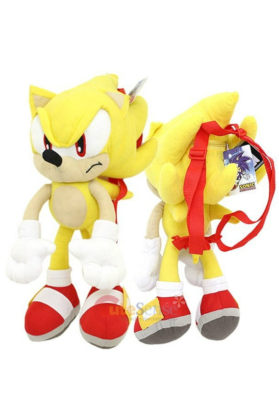 Unisex 20-Inch Sonic the Hedgehog Plush Backpack, Yellow