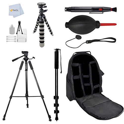 Accessory Kit for Olympus O-MD E-M1, E-M10, E-M5, PEN E-P1, E-P2, E-P3, E-P5, E-PL1, E-PL1s, E-PL2, E-PL3, E-PL5, E-PL6, E-PL7, E-PM1, E-PM2 DSLR Cameras Includes: 72" Tripod + 72" Monopod + Flexible
