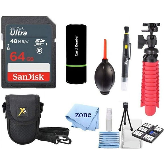 Accessory Kit for Sony Cyber-Shot DSC-W800, W800/B, W800/S, DSC-W830, DSCW830/B, DSCW830 DSCWX220/B DSC-WX350 Digital Camera Includes Memory Card + Case + More Pro Kit