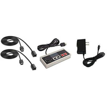 Accessory Kit for NES Classic Edition with Controller, 2 Controller Extension Cables, Power Adapter