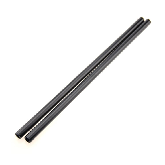 Shoulder Camera Rig Rods 45cm 15mm Pair Straight Round Support Tubes for Accessory Mounting Layouts, Lens Alignment and Setup Planning