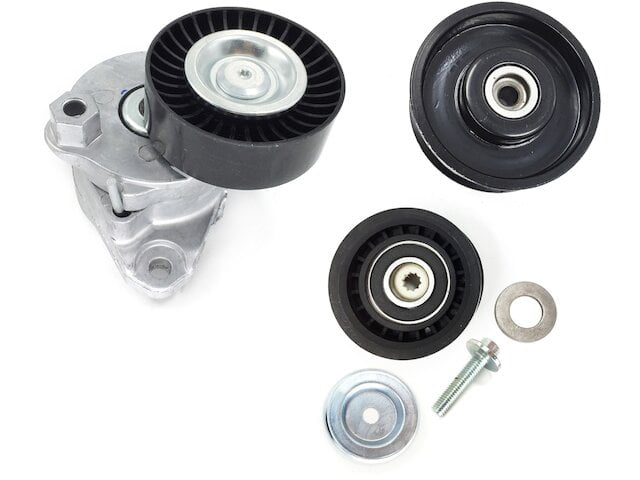 Accessory Serpentine Belt Tensioner Kit with Pulleys - Compatible with 2006 - 2011 Mercedes-Benz E350 2007 2008 2009 2010